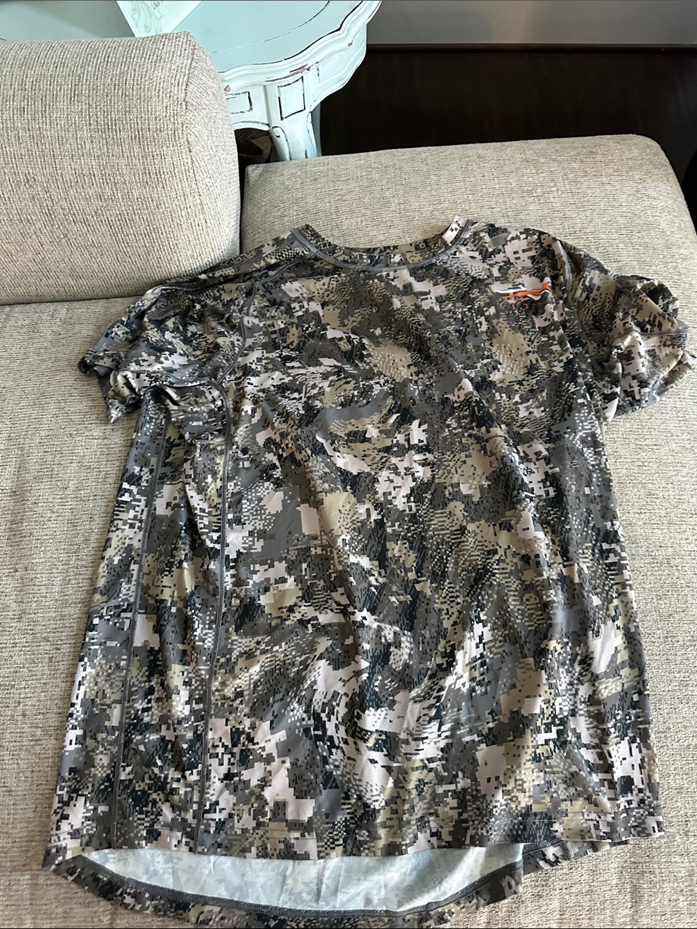 Men's Digital Camo Short-Sleeve Performance Shirt - Gray/Olive